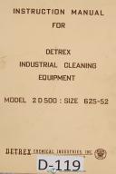 Detrex-Detrex Degreasing Solvent Equipment, Install Operation Parts Manual 1975-General-01